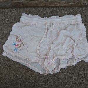 Anthropologie Pink Embroidered Women Shorts